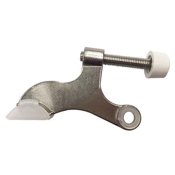 Prime-Line Hinge Pin Door Stop, 1-1/4 in. Bolt, Diecast, Satin Nickel, Adjustable (Single Pack) MP11131-1 - main